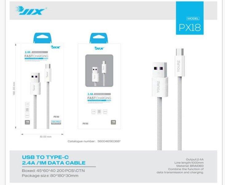 Cabo de Dados USB para Type-C (1M) – 2.4A