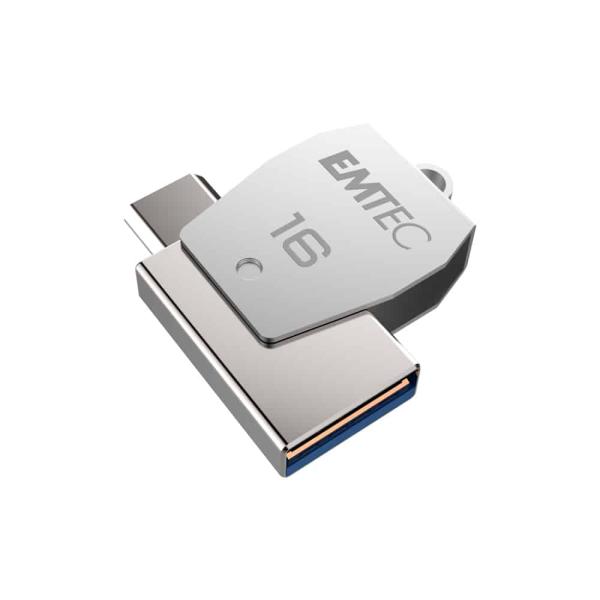 Pen Drive Emtec Dual T250 USB 2.0 + Type - C 16GB — Recondicionado