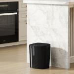 Balde de Lixo Automático 15L com Sensor Infravermelhos e Modo Manual Anel de Retenção Antimarcas 27,6x21,4x33,5 cm Preto