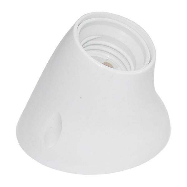 Suporte de Lampada E27 c/ Base PC Inclinado (Branco) - GSC