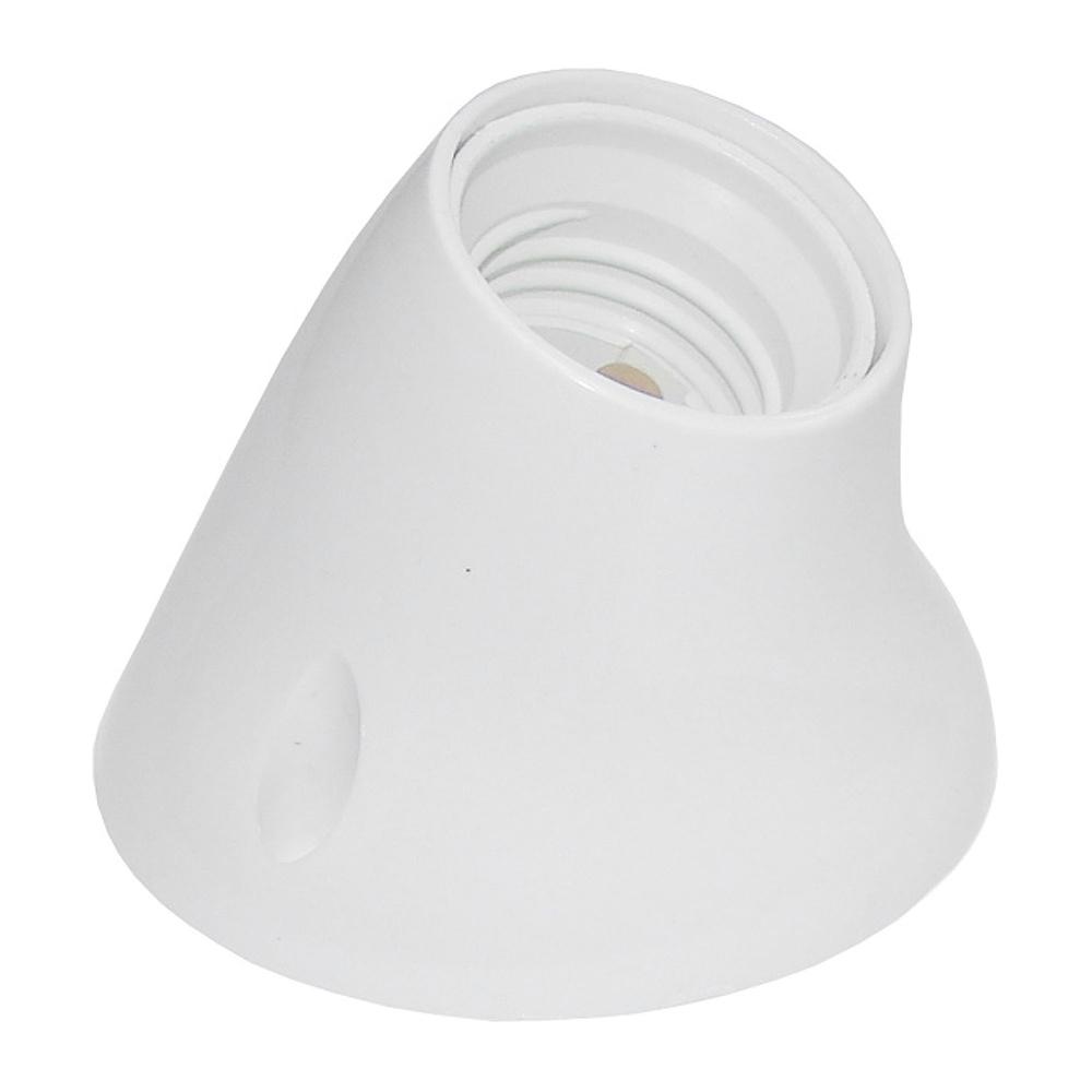 Suporte de Lampada E27 c/ Base PC Inclinado (Branco) - GSC