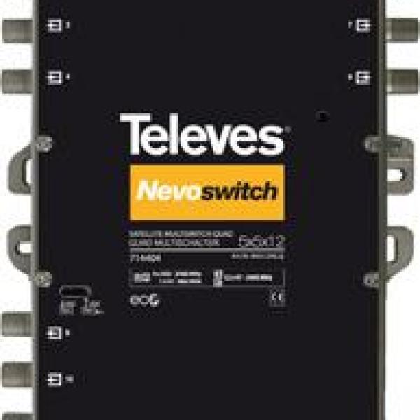 Multiswitch NevoSwitch 5 Entradas QUAD - 12 Saídas - TELEVES