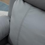 Poltrona Relax Levanta Pessoas com Controle Remoto Reclinação Elétrica de 160° Apoio para os Pés Encosto Estofado em PU e Bolsos Laterais 76x90x105 cm Cinza