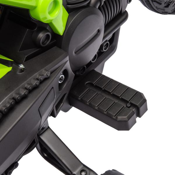 Mota Elétrica para Crianças Moto a Bateria para Crianças 6V com Rodas de Treino e Buzina 105x57x62 cm Verde