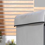 Capa Protetora para Baloiço de Jardim de 3 Lugares 215x155x150 cm Cobertura para Móveis de Exterior Cinzento Claro