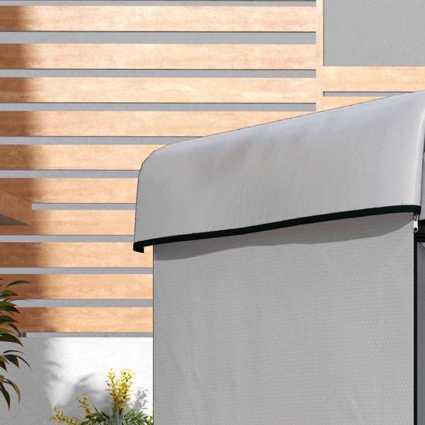 Capa Protetora para Baloiço de Jardim de 3 Lugares 215x155x150 cm Cobertura para Móveis de Exterior Cinzento Claro