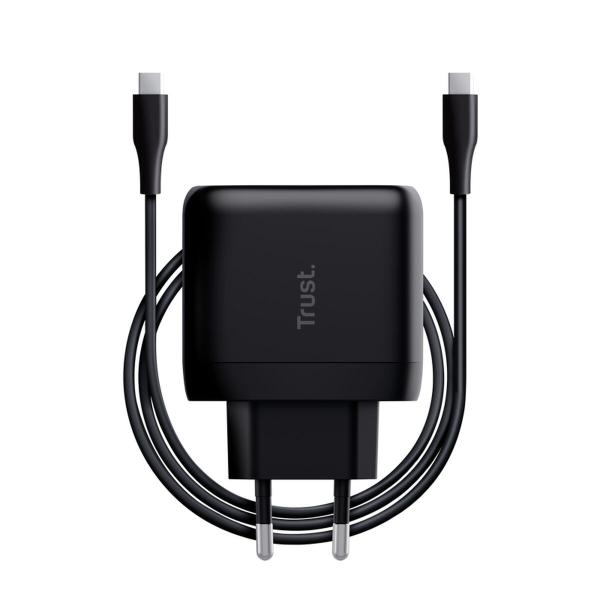 Carregador de Parede + Cabo USB-C Trust Maxo Preto 65 W