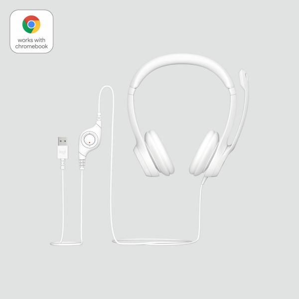 Auriculares Logitech H390 Branco