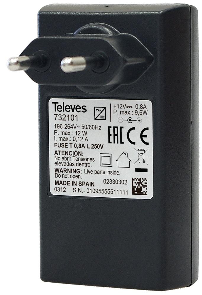 Fonte de Alimentação 12V 0,8A - TELEVES