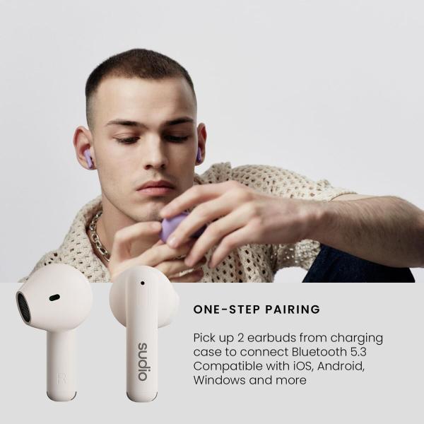 Auriculares in Ear Bluetooth Sudio A1 True Wireless Branco