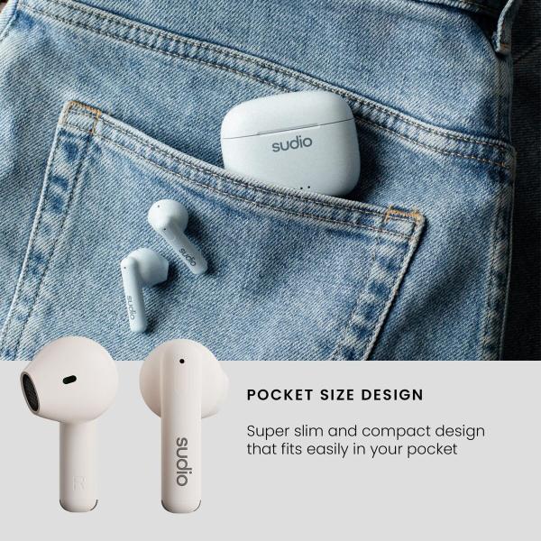Auriculares in Ear Bluetooth Sudio A1 True Wireless Branco