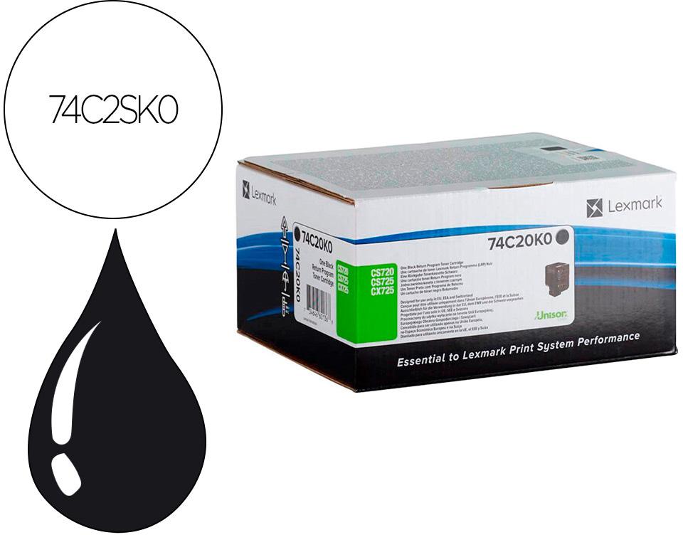 Toner Original Lexmark 74C2SK0 Preto