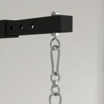 Suporte para Saco de Boxe de Parede com Distância Ajustável de 45 - 65 cm Gancho Giratório de 360° e Correntes Preto