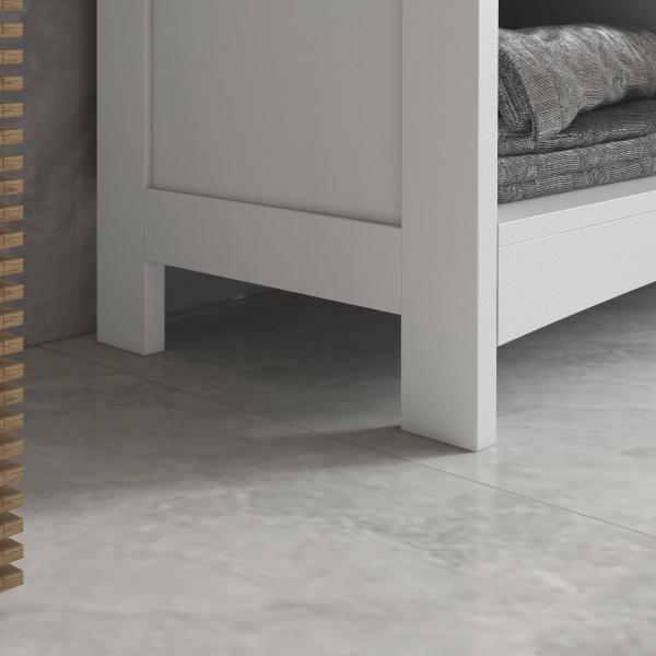Móvel para Lavatório Pousar de Madeira com 1 Armário 3 Prateleiras Abertas e Prateleira Ajustável 90x30x60 cm Branco