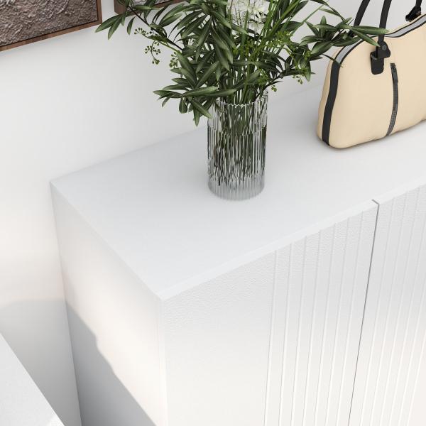 Sapateira de 5 Níveis com Portas e Prateleiras Ajustáveis para 15 - 20 Pares 72x31,5x95 cm Branco
