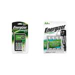 Carregador + Pilhas Recarregáveis Energizer Maxi Charger AA AAA HR6 (4 Unidades)