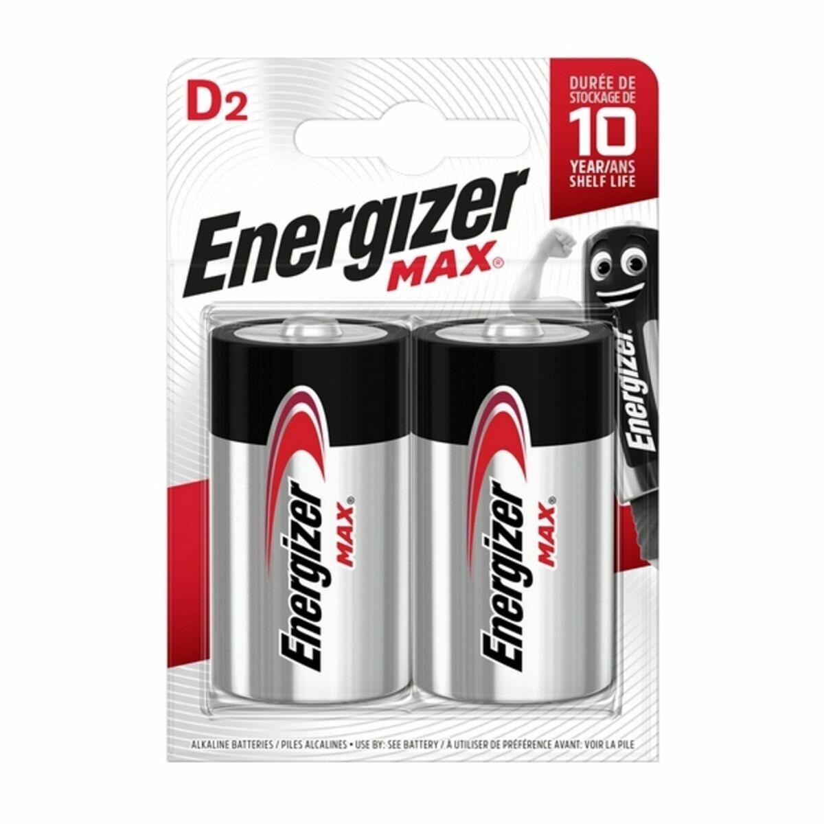 Pilhas Energizer MAX – D 1,5 V (2 Unidades)