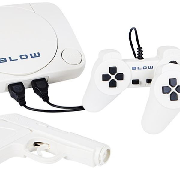 Consola de Jogos Retro c/ 2 Controladores + 1 Arma (Branco) - BLOW