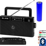 Rádio Portátil AM/FM Bluetooth RA9 (Preto) - BLOW