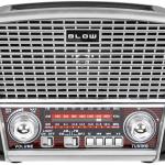 Rádio Portátil Analógico AM/FM Bluetooth/USB/microSD RA17 Solar (Prateado) - BLOW