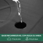 Tabela de Basquetebol com Altura Ajustável 178 - 208 cm Rodas Base Recarregável para Exterior 75x56x210 - 240 cm Amarelo e Preto