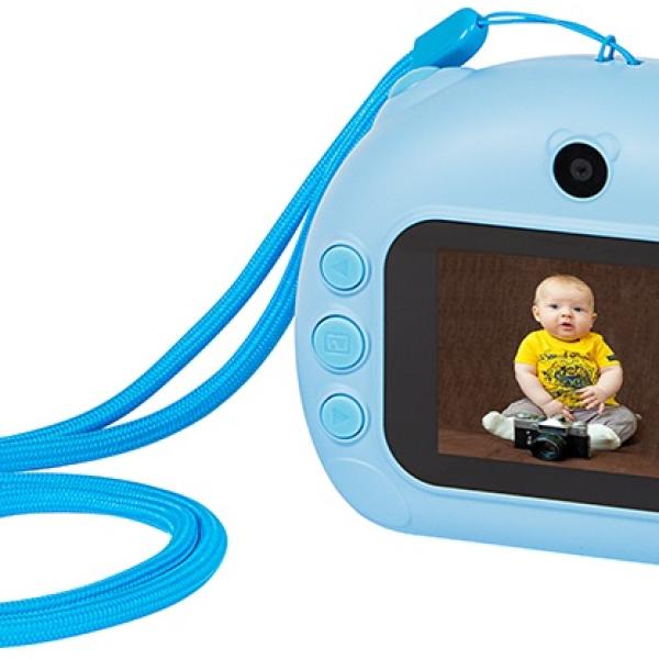 Câmara Fotográfica Infantil 12Mpx Full HD 1080p c/ Impressora Instantânea (Azul) - BLOW