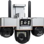 Câmara de Vigilância IP PTZ Wi - Fi c/ 3 Lentes Rotativas 6MP V - BP36 - BLOW