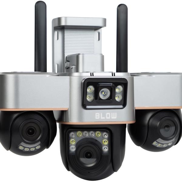 Câmara de Vigilância IP PTZ Wi - Fi c/ 3 Lentes Rotativas 6MP V - BP36 - BLOW
