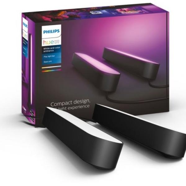 Pack 2x Barras de Luz LED Regulável Hue Play (Preto) - PHILIPS HUE