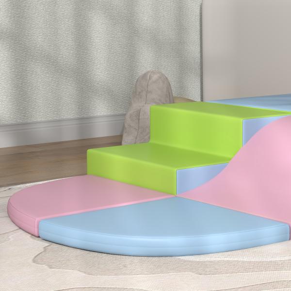Conjunto de 6 Blocos de Espuma para Crianças de 12 - 36 Meses Brinquedo Educativo de Construção 150x100x24 cm Multicor