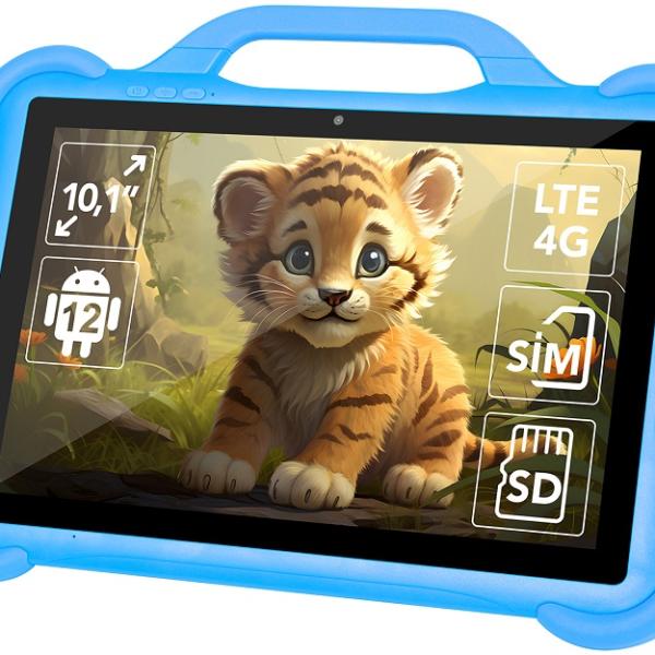 Tablet Android 10,1 KidsTAB10 4G 4GB/64GB Wi - Fi c/ Capa Azul - BLOW