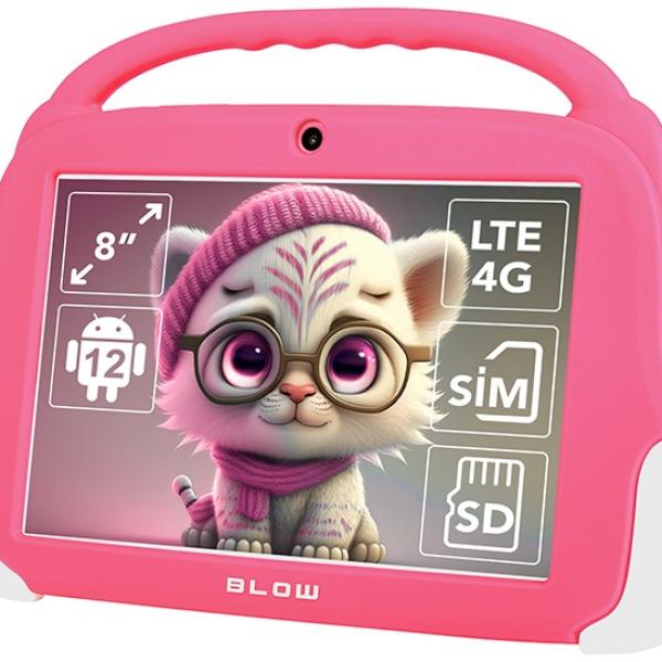 Tablet Android 8 KidsTAB8 4GB/64GB Wi - Fi c/ Capa Rosa - BLOW