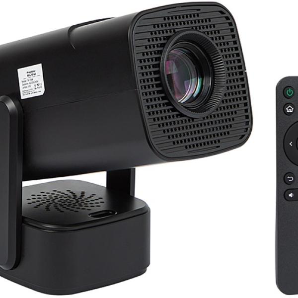 Vídeo Projetor Portátil 4K Android Full HD + Bolsa de Proteção (Preto) - BLOW