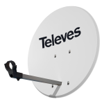 Parabólica Alumínio de 83cm - TELEVES ISD 830 (Branco)