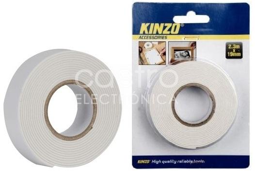 Rolo Fita Cola Dupla Face 19mm (2,3 mts) - KINZO