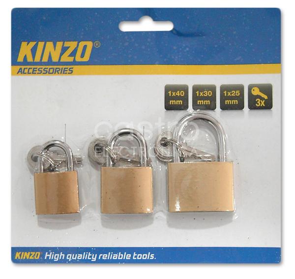 Pack 3x Cadeados - KINZO
