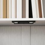 Estante de 5 Níveis em Forma de S Estante de Livros com 5 Prateleiras e 2 Portas 60x23,8x179,2 cm Branco