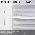 Armário de Escritório para Impressora Multifuncional com Prateleiras e Amplo Espaço de Armazenamento 60x50x65,5 cm Branco
