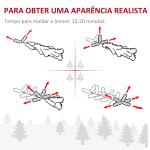 Árvore de Natal 180 cm Árvore de Natal Artificial Nevado com 492 Ramos e Suporte de Metal Verde e Branco