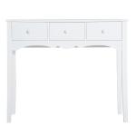 Mesa Consola Elegante Móvel de Entrada com 3 Gavetas 100x32x85cm Branco