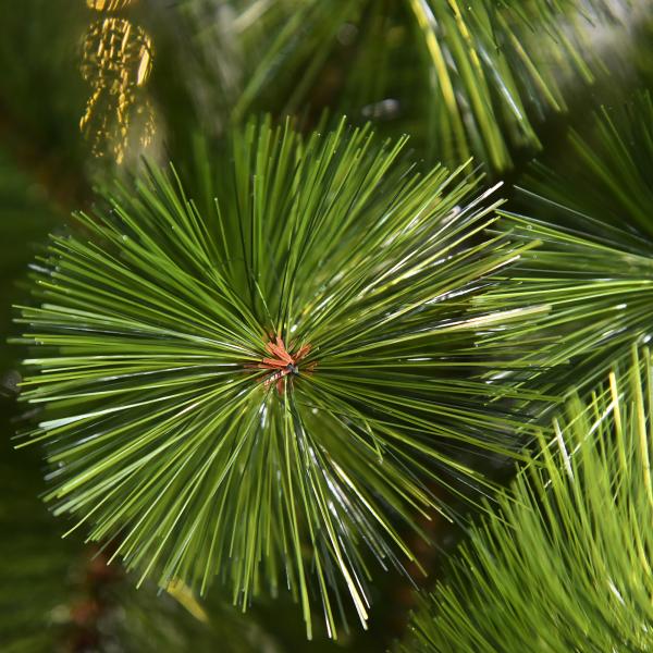 Árvore de Natal 210cm Árvore de Natal Artificial com 505 Ramos e Suporte Metálico Ø90x210cm Verde