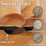 Cavalo Elétrico para Crianças de 18 a 36 Meses Cavalo de Brincar Elétrico com Bateria 6V e Música 69x34x53 cm Marrom
