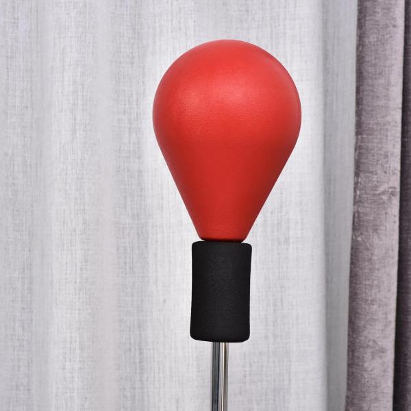 Punching Ball Ajustável em Altura com Base Recarregável Punching Ball de Boxe com Suporte e Luvas Ø48x136 - 154 cm Vermelho