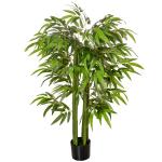 Bambú Artificial 140cm com Vaso Planta Artificial para Interior e Exterior Decoração de Casa Escritório Verde