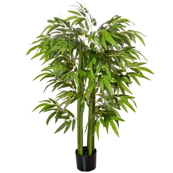 Bambú Artificial 140cm com Vaso Planta Artificial para Interior e Exterior Decoração de Casa Escritório Verde