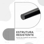 Banco de Pé de Cama Estofado em Linho Sintético com Pés de Madeira Braços e Assento Acolchoado Cinzento Escuro