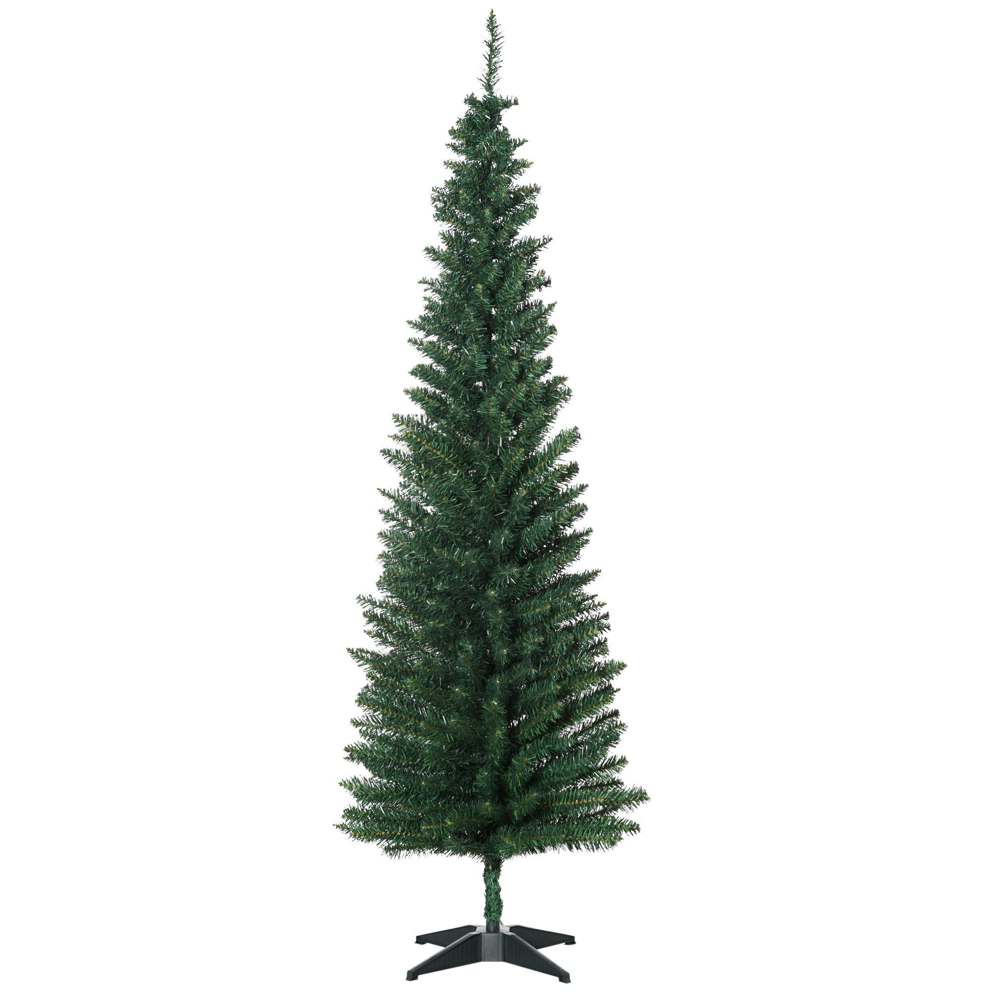 Árvore de Natal Artificial 180cm Ignífugo com 390 Pontas de Ramo PVC Decoração de Natal para Interiores Fácil de Montar Verde
