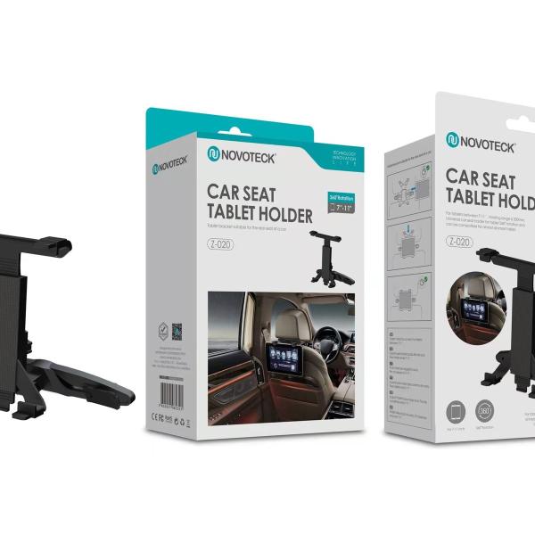 Suporte de Tablet para Assento de Carro Z-020 - Universal, Rotação 360°, para Tablets 7''-11''