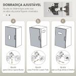 Móvel de Lavatório com 2 Portas e Prateleira Ajustável para Lavatório com ou sem Pedestal 60x34x70 cm Branco Brilhante