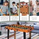 Mesa de matraquilhos com 22 jogadores incluídos 84,5x40x61,2 cm Cor Madeira e Preto